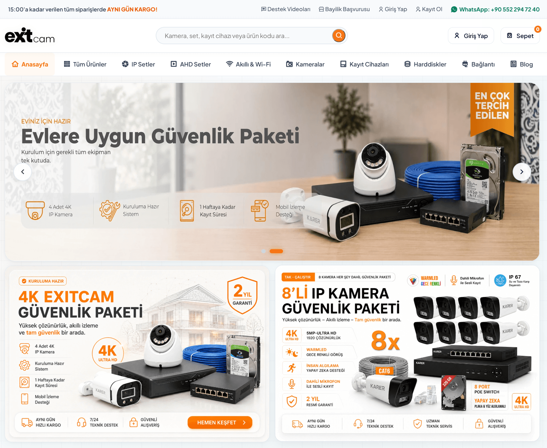 Exitcam - Akıllı Güvenlik Sistemleri & B2B/B2C E-Ticaret Platformu